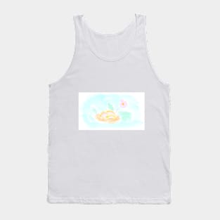 Easter, nest, eggs, flower, holiday, family, floral, spring, nature, watercolor, light Tank Top